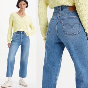 LEVI’S Ribcage Straight Ankle Denim Jeans Size 26 Blue